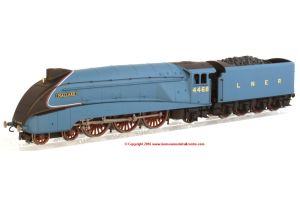 R3395TTS Hornby Railroad A4 Class Steam Locomotive number 4468 named Mallard in LNER Garter Blue livery with TTS Sound