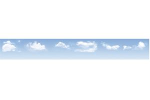 SK-P03 - Each scenic background is made up of three sheets which when attached together is 2400mm in length and 333mm in height.