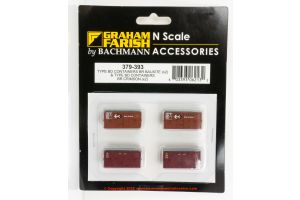 379-393 Graham Farish Type BD Containers BR Bauxite x2