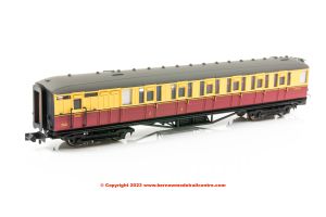 2P-011-255 Dapol Gresley Brake Composite Coach number E10018E in BR Carmine and Cream livery.