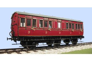 4C012 Slaters MR 6 Wheel Clayton Arc Roof Coach Lavatory Third Kit
