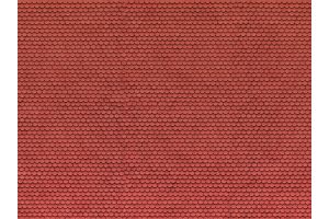 56690 Noch Plain Red Tile 3D Cardboard Sheet 25x12.5cm