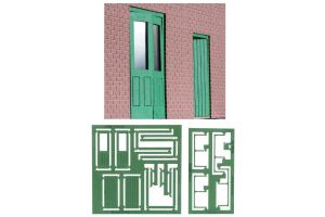 7C-000-001 Dapol Kitmaster Working Station Doors Green