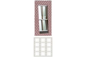 7C-001-003 Dapol Kitmaster 6 x 4 Pane Sash Windows