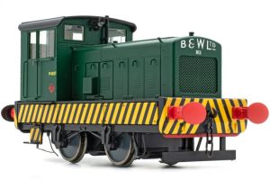 ACC2866-DCC Accurascale Ruston 88DS 2450341947 - Babcock  Wilcox No. P4937 - Industrial Green with Wasp Stripes - DCC Sound Fitted