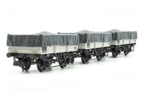 ACC3079 Accurascale 13 Ton Clay Wagon Triple Pack - Flat Hood - BR Grey