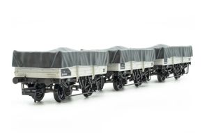 ACC3080 Accurascale 13 Ton Clay Wagon Triple Pack - Flat Hood - BR Grey