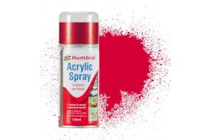 AD6019 Humbrol Number 19 150 ml acrylic paint gloss red aerosol