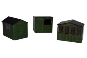 ATD017 ATD Models Sheds Green 3 Card Kit