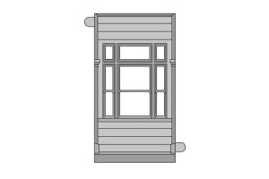GJ02 Ratio LNWR Grand Junction Station Building Components 4 Window Panels
