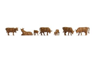 GM3910105 Gaugemaster Brown Cows 7 Hobby Figure Set