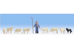 GM3910158 Gaugemaster Shepherd  Sheep Figure Set
