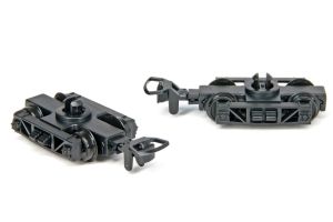 GR-106 Peco Pair of Archbar Wagon Bogies Wheels  Couplers