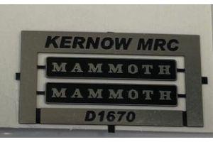 KD1670 Nameplate Mammoth 2 nameplates made by Shawplan for KMRC