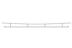 LC151 Peco Overhead Catenary Wires 260mm x 5