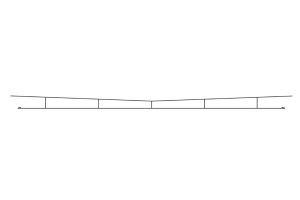 LC152 Peco Overhead Catenary Wires 340mm x 5