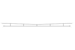 LC153 Peco Overhead Catenary Wires 380mm x 5