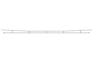 LC154 Peco Overhead Catenary Wires 500mm x 5