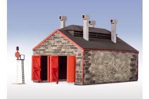 LK-219 Peco Stone Two Road Engine Shed Laser cut kit