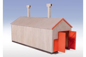 LK-220 Peco Corrugated Iron Engine Shed Laser cut kit
