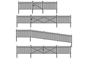 LK12117 Peco GWR Spear Fencing Gates and Ramps