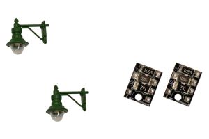 LML-SWGR DCC Concepts Swan-Neck Wall Lamps - Green 2 pack