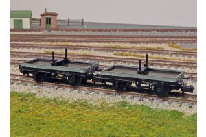 NR1151E Peco 4 Wheel Bolster Wagon Twin Pack - LNER