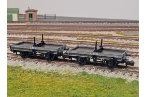 NR1153M Peco 4 Wheel Bolster Wagon Twin Pack - LMS