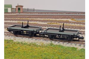 NR1154B Peco 4 Wheel Bolster Wagon Twin Pack - BR