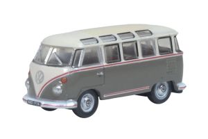 NVWS009 Oxford Diecast VW Samba Bus Mouse GreyPearl White