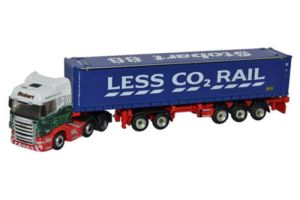 NSHL01CT Oxford Diecast Scania Highline D-TEC Combitrailer Container Lorry - Eddie Stobart Limited