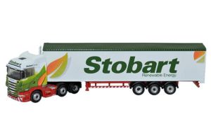 NSHL02WF Oxford Diecast Scania Highline Walking Floor Lorry - Eddie Stobart Biomass