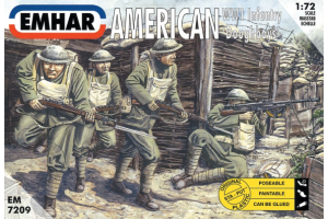 PKEM7209 Emhar American WWI Infantry Doughboys Figures - 50 FI