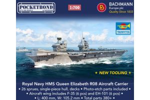 PKTM06751 Trumpeter Royal Navy HMS Queen Elizabeth R08 Aircraft Carrier 1700 Scale Kit