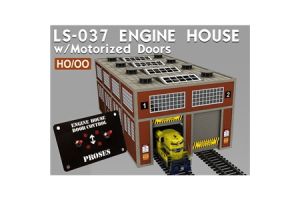 LS-037 Proses Dual Road Modern Engine Shed with motorised doors