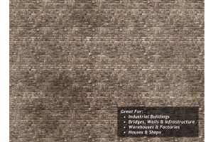 TX245 Scale Model Scenery Light Weathered Random Ashlar Brick