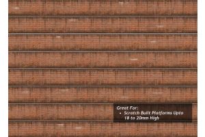 TX258 Scale Model Scenery English Bond Weathered Red Brick