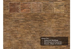 TX298 Scale Model Scenery Worn Wooden Flooring