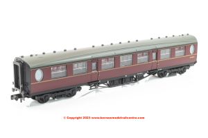 376-252A Graham Farish LNER Thompson Second Corridor Coach number E1435E in BR Maroon livery