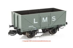 TTR-7003M Peco 7 Plank Open Wagon - number 351270 - LMS Grey