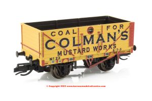 TTR-7006P Peco 7 Plank Open Wagon - number 22 - Colmans Mustard