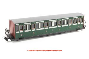 GR-621A Peco FR Long Bowsider Bogie Coach - Early Preservation green 19