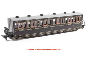 GR-620B Peco FR Long Bowsider Bogie Coach - Victorian Purple Brown 20