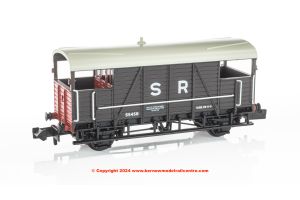 378-026A Graham Farish SECR 25T Dance Hall Brake Van number 55458 in SR Brown livery