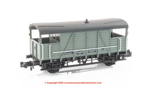 378-027A Graham Farish SECR 25T Dance Hall Brake Van number S55460 in BR Grey livery