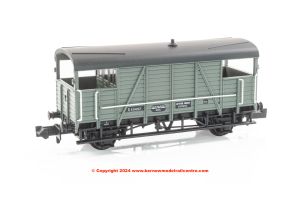 378-027 Graham Farish SECR 25T Dance Hall Brake Van number S55457 in BR Grey livery