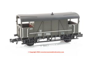 378-028A Graham Farish SECR 25T Dance Hall Brake Van number DS55464 in BR Departmental Olive Green livery