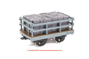 73-027 Bachmann Narrow Gauge Dinorwic Slate Wagon with sides Grey - weathered with load