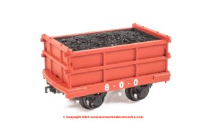 73-030 Bachmann Narrow Gauge Dinorwic Coal Wagon Red - weathered with load