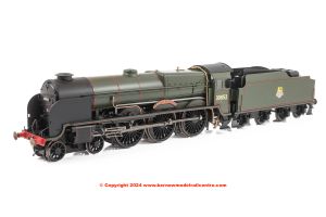 R3732 Hornby Lord Nelson Class 4-6-0 Steam Loco number 30852 Sir Walter Raleigh in BR Green livery with  early emblem